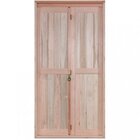 Porta De Madeira Camarão 213x84cm Com Lambris E Marco Batente