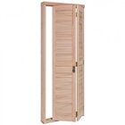 Porta De Madeira Camarão 213x84cm Com Venezianas E Marco Bate