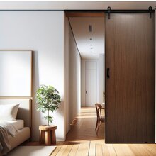 Porta De Madeira Celeiro Sobrepor 215x70cm Melamínica Mdf Ult