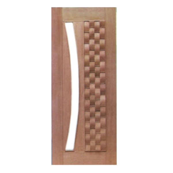 Porta De Madeira Couro Arco P/vidro Maciça Cedro Arana Casmav