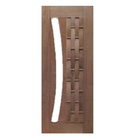 Porta De Madeira Couro Longo Arco P/vidro Maciça Cedro Arana