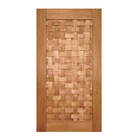 Porta De Madeira Couro Trançado Maciça Cedro Arana Casmavi 72