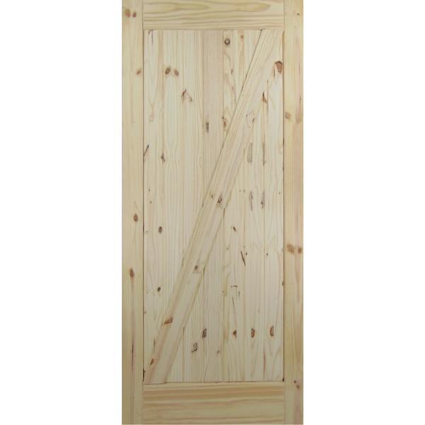 Porta De Madeira De Correr Celeiro Z Goede Natural 81x213 Cm