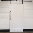 Porta De Madeira De Correr Tipo Celeiro 1 Painel Primer Branc