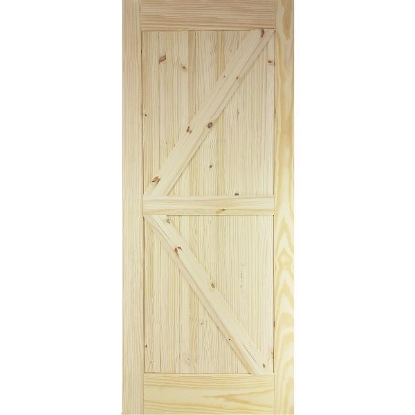 Porta De Madeira De Correr Tipo Celeiro Modelo K 81 Cm X 2,13