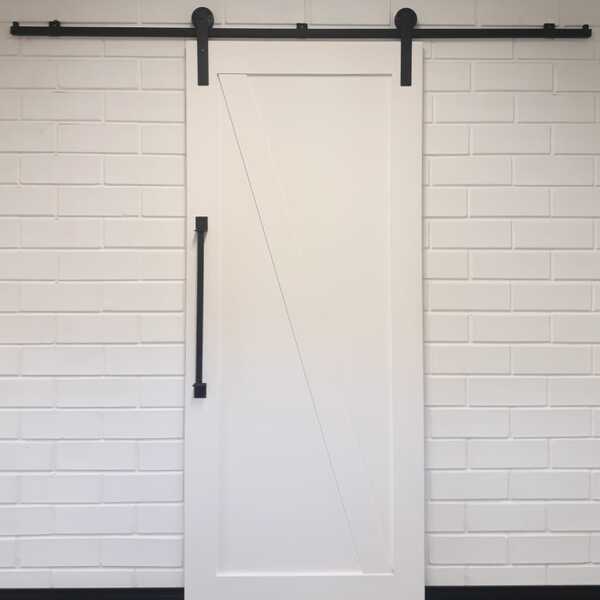 Porta De Madeira De Correr Z Celeiro Primer Branco Goede 91x2