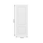 Porta de Madeira de Giro Direito e Esquerdo Branca 210x70cm Sarrafeada com Batente 17 a 21cm Laca PU Genebra Ipumirim