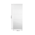 Porta de Madeira de Giro Direito e Esquerdo Branca 210x90x3,5cm Sarrafeada com Batente 13 a 17cm Lucerna Plus Ipumirim