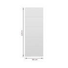 Porta de Madeira de Giro Direito e Esquerdo Branca Lisa 210x90cm Sarrafeada com Batente 17 a 21cm Lucerna Plus Ipumirim