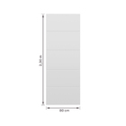 Porta de Madeira de Giro Direito e Esquerdo Branca Lisa 230x80cm Sarrafeada com Batente 13 a 17cm Lucerna Plus Ipumirim