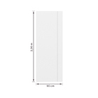 Porta de Madeira de Giro Direito e Esquerdo Branca Lisa 230x90cm Sarrafeada com Batente 17 a 21cm Zurique Laca Ipumirim