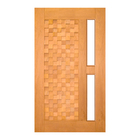 Porta De Madeira Detalhe P/vidro Maciça Cedro Arana Casmavi 1