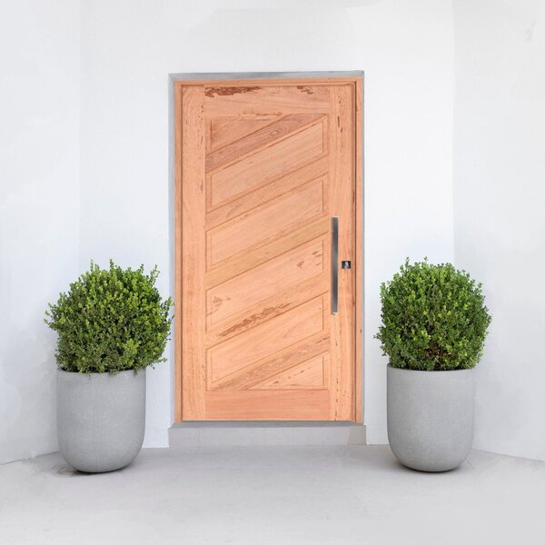 Porta De Madeira Folha 210cmx80cmx3cm Pe26 Esel Natural