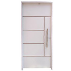 Porta De Madeira Frisada Branco Primer Atenas C/puxador 2.16x