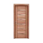 Porta De Madeira Frise Horizontal Inox 210x80 Com Marco Regul