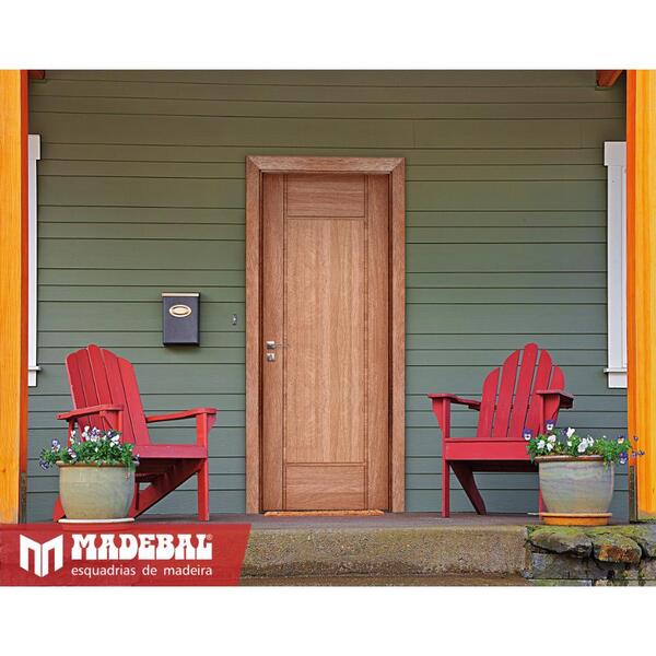 Porta De Madeira Frise Lisa 210x90 Com Marco Regulável 120 À