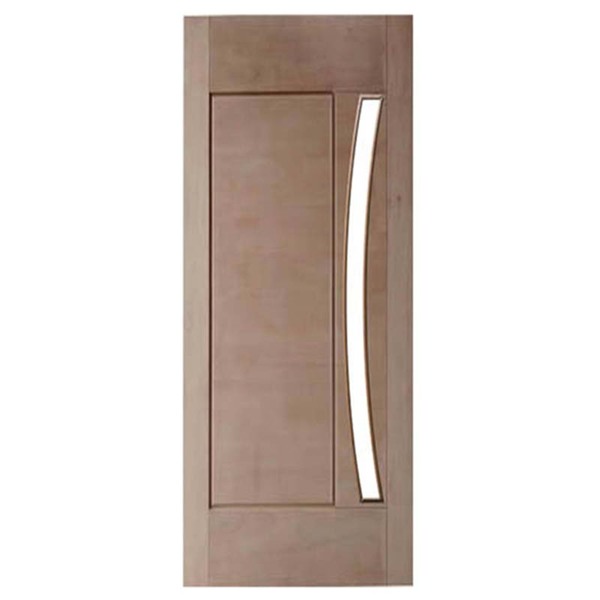 Porta De Madeira Maciça 01 Almofada Para Vidro Em Arco Casmav