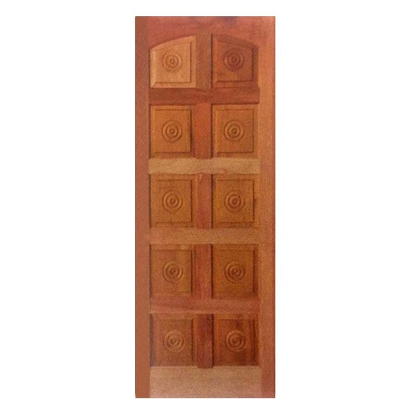 Porta De Madeira Maciça 10 Bicos Torneada Rodam Mista - 2.10