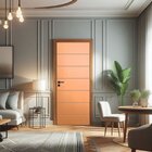 Porta De Madeira Maciça 210cmx60cm Friso 07 Tauari