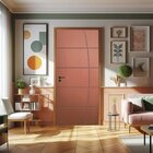 Porta De Madeira Maciça 210cmx60cm Friso 23 Ipê