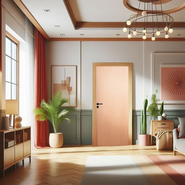 Porta De Madeira Maciça 210x90cm Lisa 00 Jb Portas Angelim