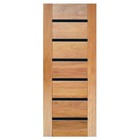 Porta De Madeira Maciça  Com Frisos Preto Casmavi De Cedro Ar