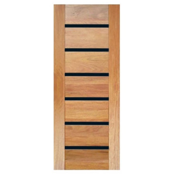 Porta De Madeira Maciça Com Frisos Preto Casmavi De Cedro Ar