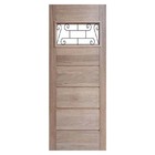 Porta De Madeira Maciça  Com Grade Horizontal Casmavi De Cedr