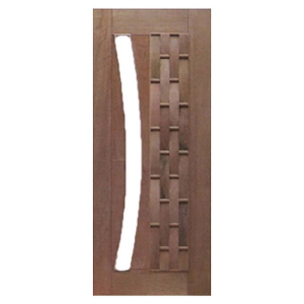 Porta De Madeira Maciça Couro Longo Para Vidro Em Arco Casmav