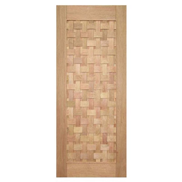 Porta De Madeira Maciça Couro Trançado Casmavi De Cedro Arana