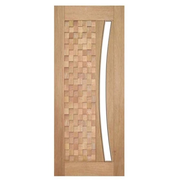 Porta De Madeira Maciça Detalhe Para Vidro Em Arco Casmavi De