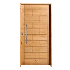 Porta De Madeira Maciça Ekos Com Puxador 2,10x0,80 Lado Direi