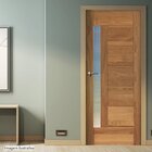 Porta De Madeira Maciça Tauari 210x90x3,3 Réguas Horizontais