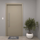 Porta de Madeira Pivotante Direito e Esquerdo Capuccino 210x100cm Sarrafeada com Batente 12cm Vivace Plus Lisa Artens