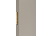 Porta de Madeira Pivotante Direito e Esquerdo Capuccino 210x100cm Sarrafeada com Batente 12cm Vivace Plus Lisa Artens