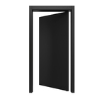 Porta de Madeira Pivotante Direito e Esquerdo Nero 210x100cm Sarrafeada com Batente 12cm Vivace Plus Lisa Artens