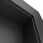 Porta de Madeira Pivotante Direito e Esquerdo Nero 230x100cm Sarrafeada com Batente 12cm Vivace Plus Lisa Artens