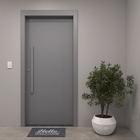 Porta de Madeira Pivotante Direito e Esquerdo Urban 210x100cm Sarrafeada com Batente 12cm Vivace Plus Lisa Artens