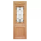 Porta De Madeira Realeza Com Grade Maciça Cedro Arana Casmavi