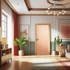 Porta De Madeira Sarrafeada 210x100cm Lisa 00 Jb Portas Angel