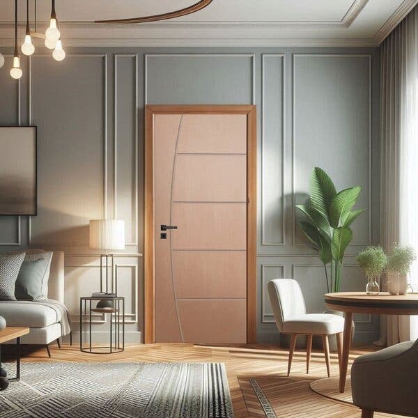 Porta De Madeira Sarrafeada 210x60cm Friso 9 Jb Portas Angelim | Leroy ...
