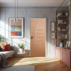 Porta De Madeira Sarrafeada 210x62cm Friso 12 Jb Portas Curup