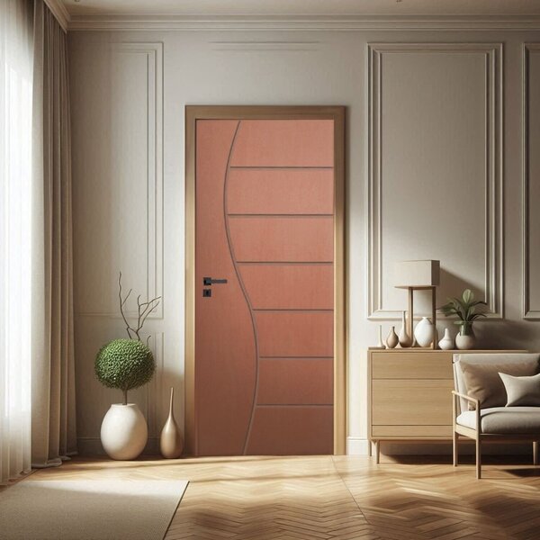 Porta De Madeira Sarrafeada 210x92cm Friso 10 Jb Portas Ipê