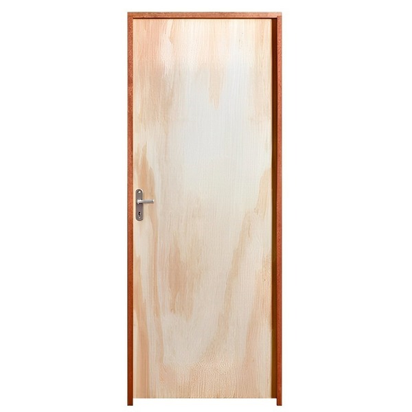 Porta De Madeira Semi-oca Amescla Lisa Batentes De 11 Cm Mist