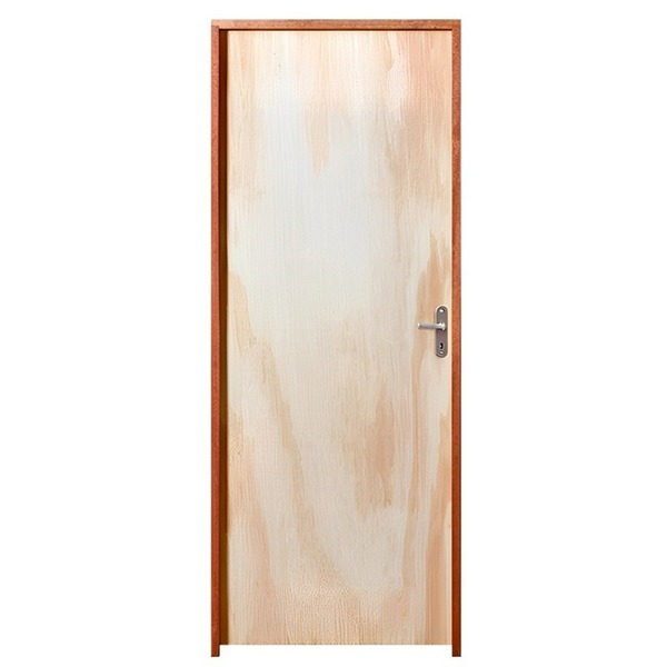 Porta De Madeira Semi-oca Amescla Lisa Batentes De 11 Cm Mist