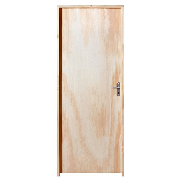 Porta De Madeira Semi-oca Amescla Lisa Batentes De 9 Cm Unipo