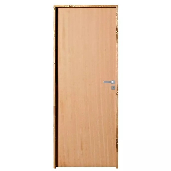 Porta De Madeira Semi-oca Padrão Angelim Lisa Bat.11 Cm Eco F