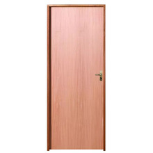 Porta De Madeira Semi-oca Padrão Curupixá Lisa Bat.14 Cm Mist