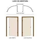 Porta De Madeira Semi-oca Padrão Imbuia Lisa Bat14 Cm Eco Fec