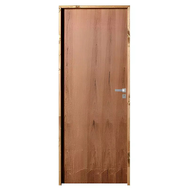 Porta De Madeira Semi-oca Padrão Imbuia Lisa Bat.11 Cm Eco Fe
